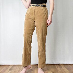 Vintage Corduroy High Waisted Straight Leg Trouser Pants Country Western Funky